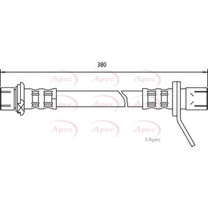 Apec Brake Hose Rear Left HOS3009