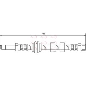 Apec Brake Hose Front HOS3016