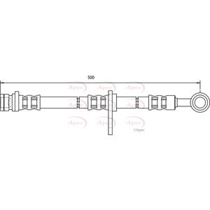 Apec Brake Hose Front HOS3074