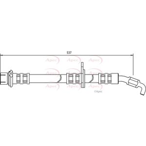 Apec Brake Hose Front Left HOS3075