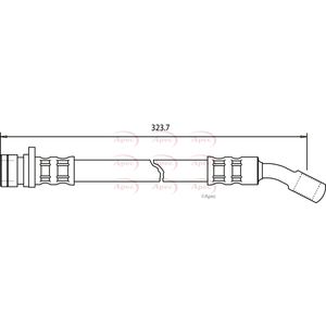 Apec Brake Hose Rear HOS3083
