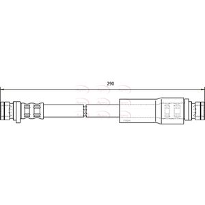 Apec Brake Hose Rear HOS3122