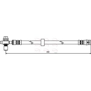 Apec Brake Hose Front HOS3152