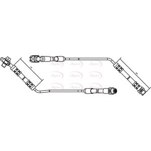 Apec Brake Hose Rear Right HOS3156