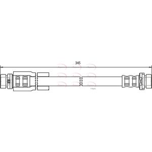 Apec Brake Hose Rear HOS3212