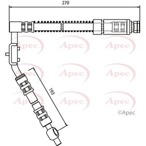 Apec Brake Hose Front Left HOS3266