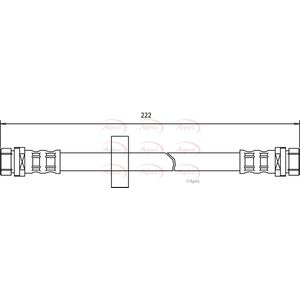 Apec Brake Hose Rear Inner HOS3334