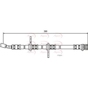 Apec Brake Hose Rear HOS3339