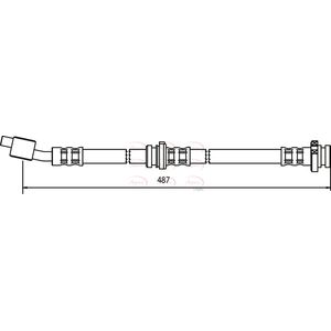 Apec Brake Hose Front Left HOS3343