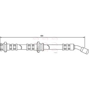 Apec Brake Hose Front Right HOS3348
