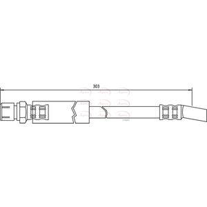 Apec Brake Hose Front HOS3356