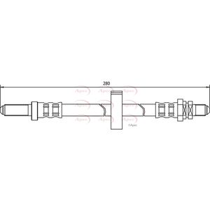 Apec Brake Hose Rear Right HOS3367