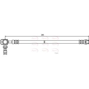 Apec Brake Hose Rear HOS3369