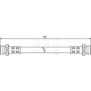 Apec Brake Hose Rear HOS3462