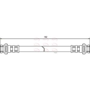 Apec Brake Hose Front Outer HOS3472