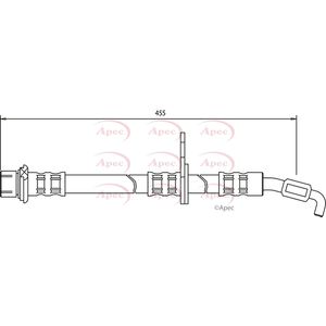 Apec Brake Hose Front Right HOS3531