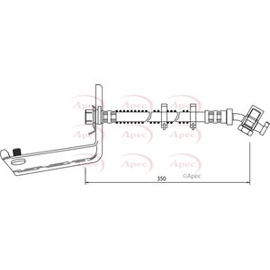 Apec Brake Hose Rear Left HOS3545