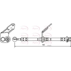 Apec Brake Hose Front Left HOS3550