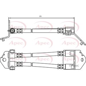 Apec Brake Hose Rear HOS3554