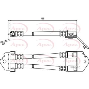 Apec Brake Hose Rear HOS3555