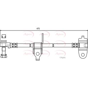 Apec Brake Hose Front Left HOS3557