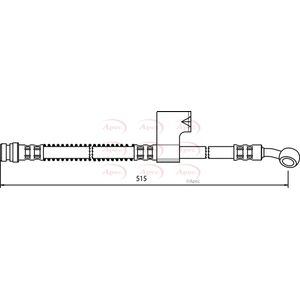 Apec Brake Hose Front Left HOS3564