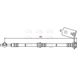 Apec Brake Hose Rear Right HOS3571