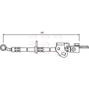 Apec Brake Hose Front Left HOS3595