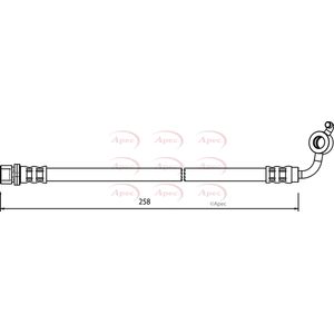 Apec Brake Hose Front Right HOS3603