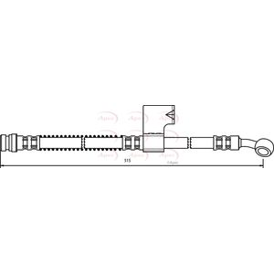 Apec Brake Hose Front Left HOS3648