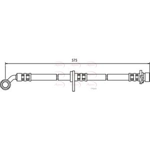 Apec Brake Hose Front Left HOS3671