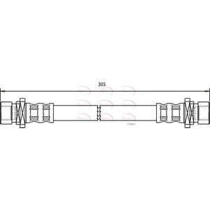 Apec Brake Hose Rear HOS3692