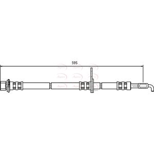 Apec Brake Hose Front Right HOS3694