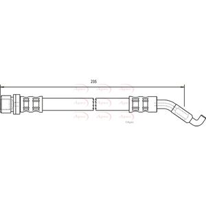 Apec Brake Hose Rear HOS3697
