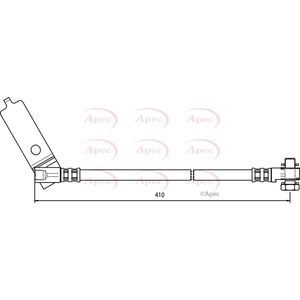 Apec Brake Hose Front Left HOS3725
