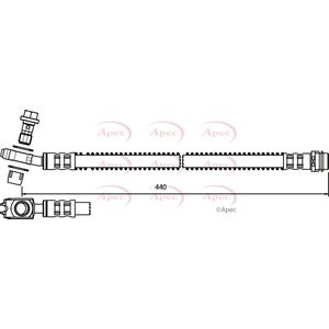 Apec Brake Hose Rear HOS3743