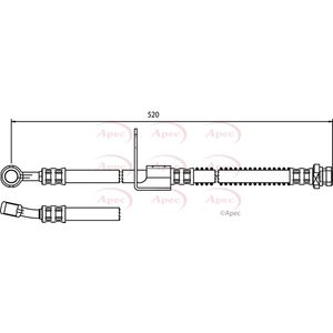 Apec Brake Hose Front Right HOS3750