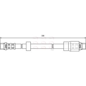 Apec Brake Hose Front HOS3752