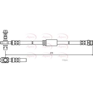 Apec Brake Hose Front HOS3757