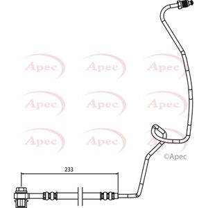Apec Brake Hose Rear Outer, Left HOS3768