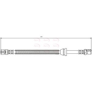 Apec Brake Hose Rear Right HOS3813