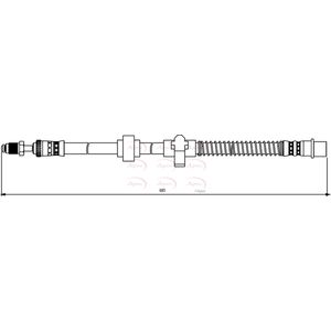 Apec Brake Hose Rear Left HOS3840