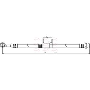 Apec Brake Hose Rear Left HOS3856