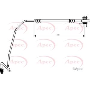 Apec Brake Hose Rear Outer, Left HOS3872