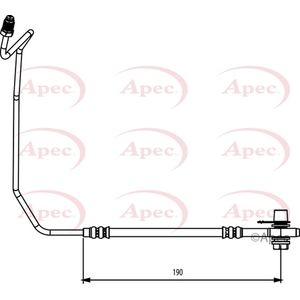 Apec Brake Hose Rear Outer, Right HOS3873