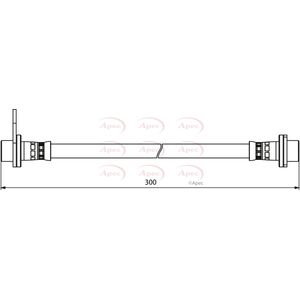 Apec Brake Hose Rear Inner, Left HOS3910
