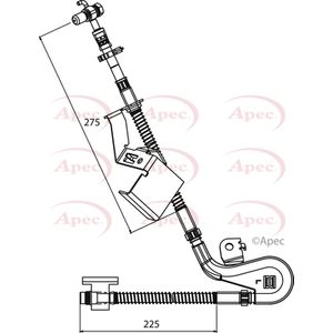 Apec Brake Hose Front Left HOS3938
