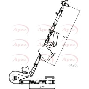 Apec Brake Hose Front Right HOS3939
