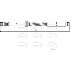 Apec Brake Hose Rear HOS3942