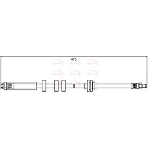 Apec Brake Hose Front HOS3978
